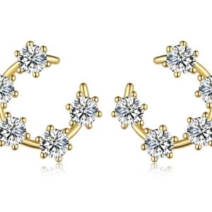 Lumiere Arcelle Diamond Earring 18K Yellow Gold Vermeil with Moissanites