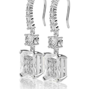 Aureliea Valecion Diamond Drop Earrings 18K Gold Vermeil with Moissanites