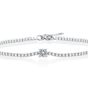 Lumiere Lumina Diamond Bracelet 18K White Gold Vermeil with Moissanites