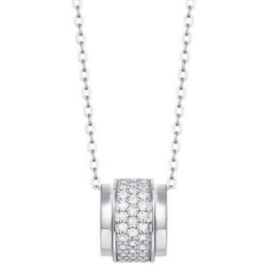 Lumiere Elara Diamond Necklace 18K White Gold Vermeil with Moissanites