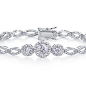 Lumiere Nova Diamond Bracelet 18K White Gold Vermeil with Moissanites