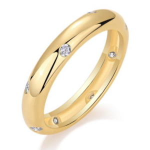 Lumiere Luma Diamond Ring 18K Rose Gold Vermeil with Moissanites