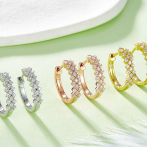Lumiere Opaline Diamond Earrings 18K Gold Vermeil with Moissanites