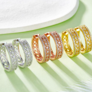 Lumiere Celene Diamond Earrings 18K Gold Vermeil with Moissanites