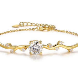 Lumiere Virelle Diamond Bracelet 18K Yellow Gold Vermeil with Moissanites