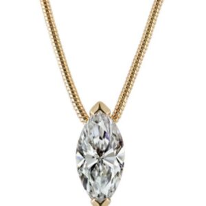 Lumiere Lumina Diamond Necklace 18K Yellow Gold Vermeil with Moissanites