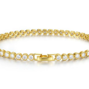 Lumiere Glory Diamond Bracelet 18K Yellow Gold Vermeil with Moissanites