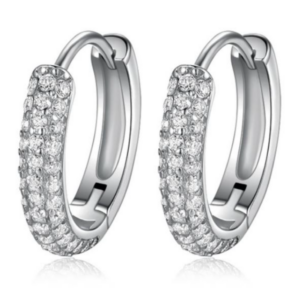 Lumiere Serene Diamond Earrings 18K White Gold Vermeil with Moissanites