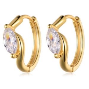 Lumiere Virella Diamond Earring 18K Yellow Gold Vermeil with Moissanites