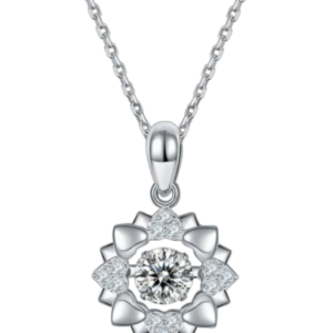 Lumiere Luma Diamond Necklace 18K White Gold Vermeil with Moissanites