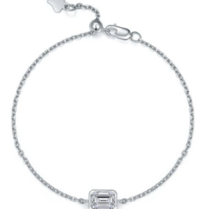 Lumiere Elara Diamond Bracelet 18K White Gold Vermeil with Moissanites