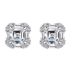 Lumiere Celene Diamond Earrings 18K White Gold Vermeil with Moissanites